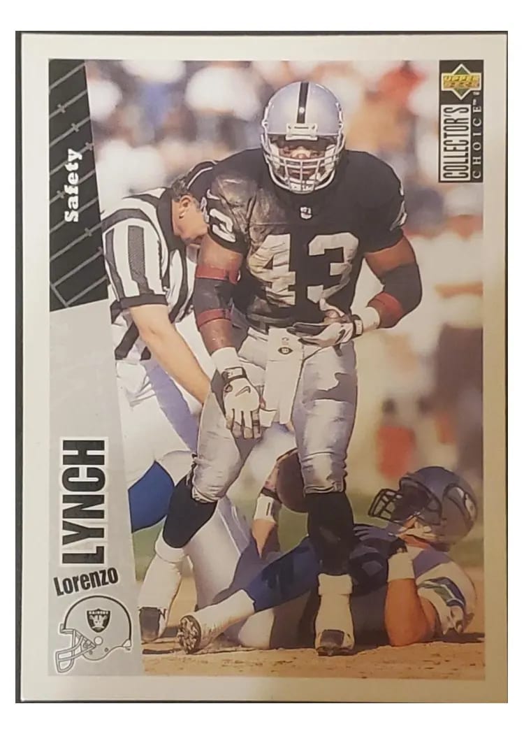 1996 Collector's Choice Update Lorenzo Lynch #U199 card