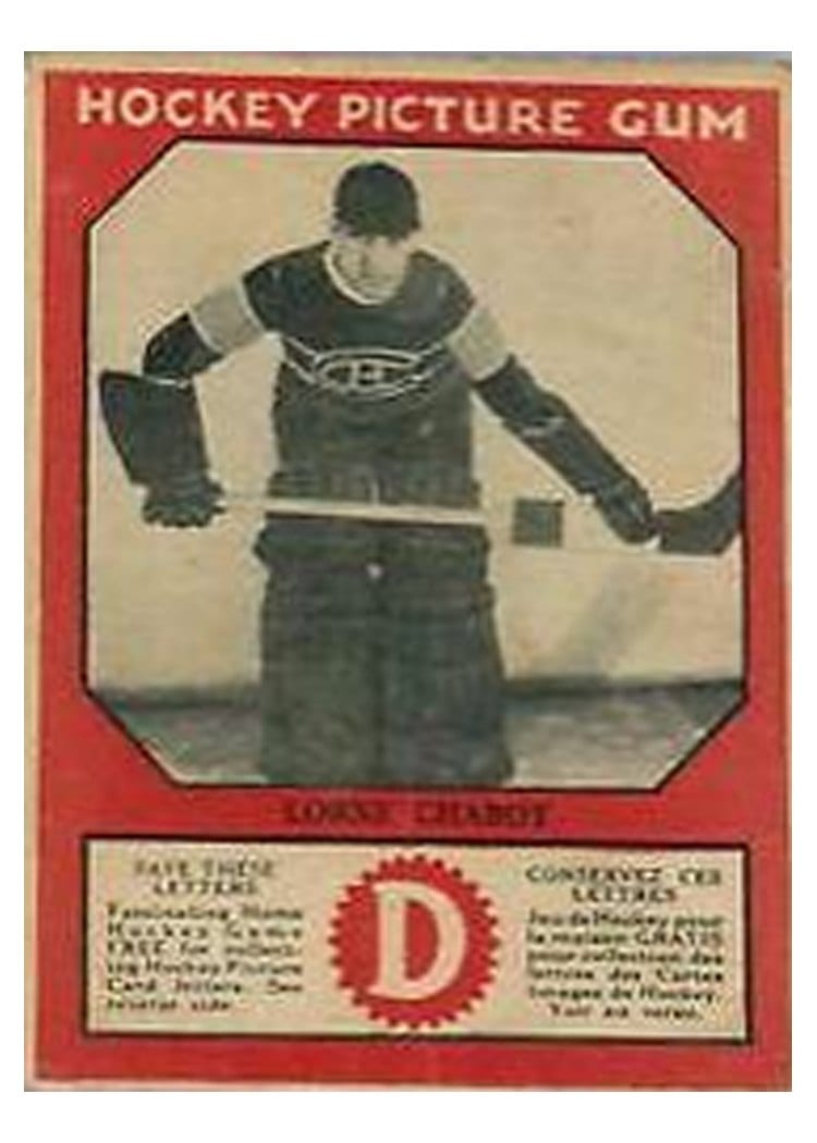 1933 V252 Canadian Gum Lorne Chabot card