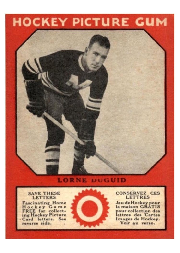 1933 V252 Canadian Gum Lorne Duguid card