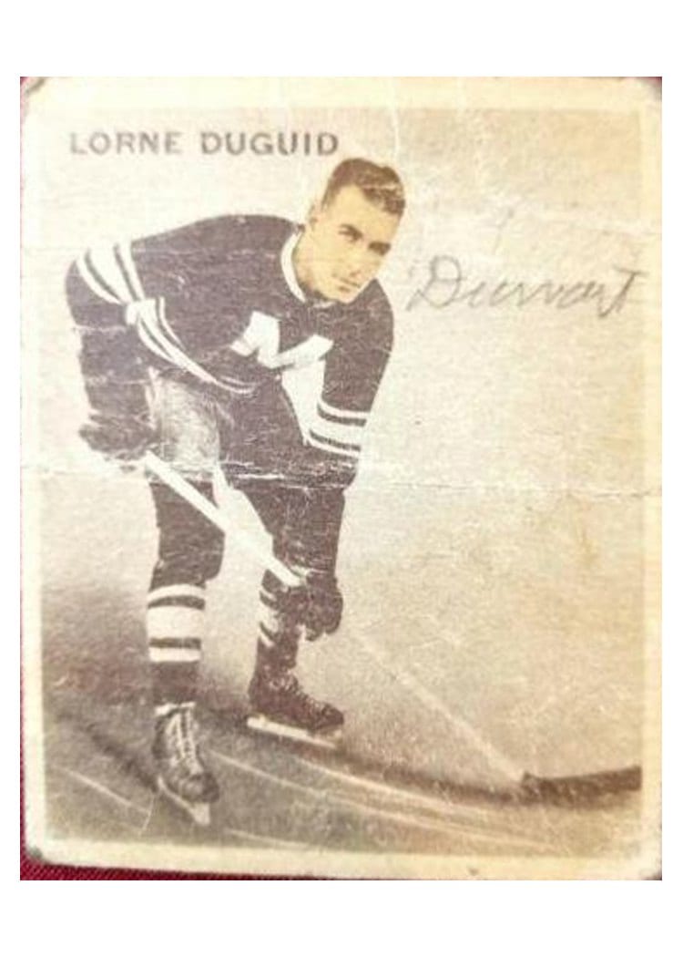 1933 World Wide Gum Ice Kings Lorne Duguid #52 card