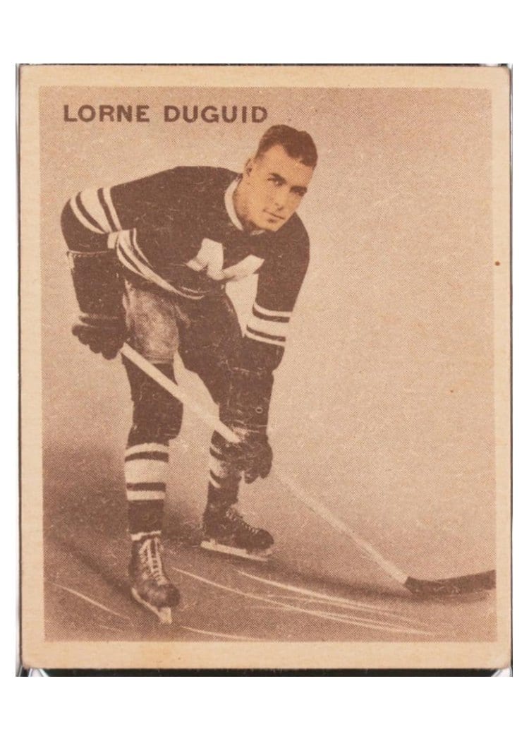 1933 World Wide Gum Ice Kings Lorne Duguid #52 card