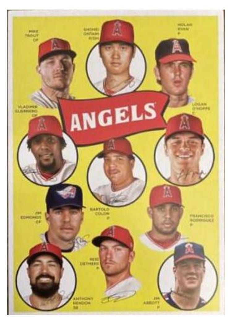 2023 Topps Archives 1969 Team History Postcards Los Angeles Angels #H69-LAA card