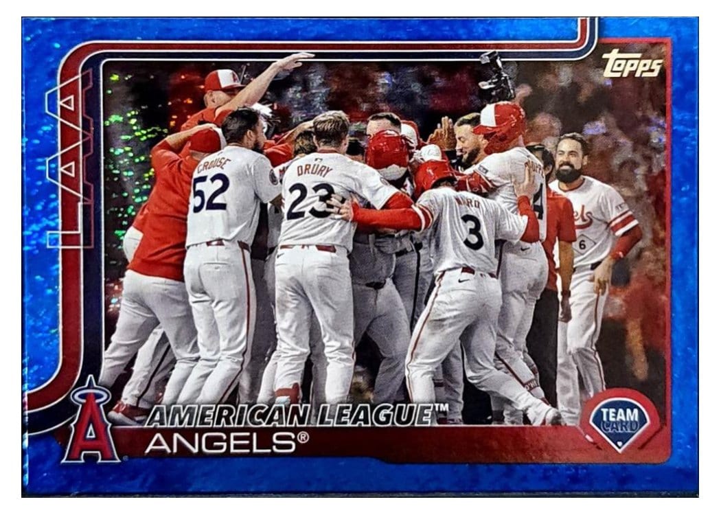 2025 Topps Base Set Los Angeles Angels Blue Rainbow #85 card