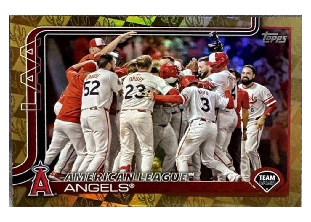2025 Topps Base Set Los Angeles Angels Spring Training Gold #85 card