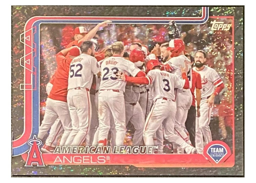 2025 Topps Base Set Los Angeles Angels Black Foil #85 card