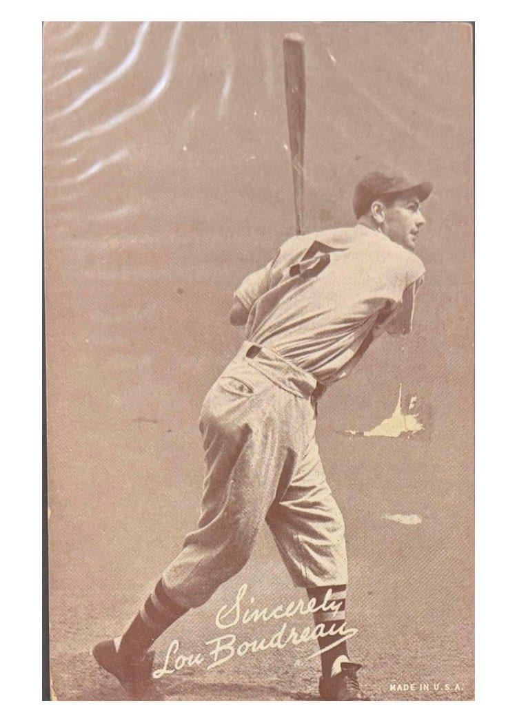 1939 Exhibits Salutation Lou Boudreau card