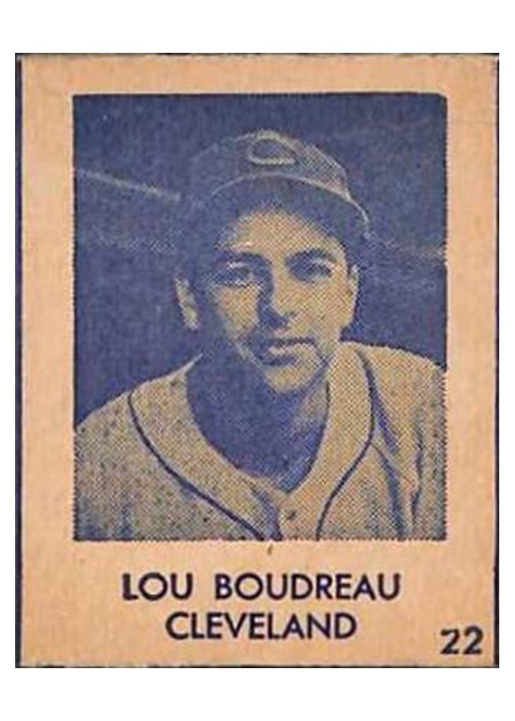 1948 R346 Blue Tint Lou Boudreau #22 card