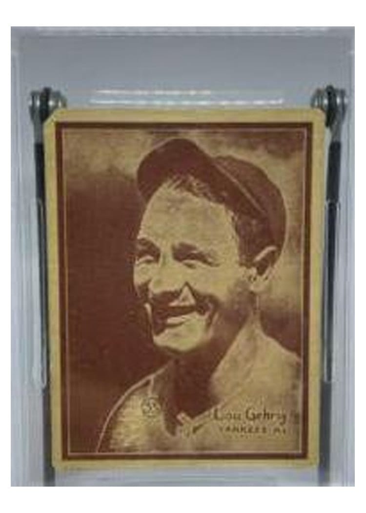 1931 W517 Lou Gehrig Hand Cut #35 card