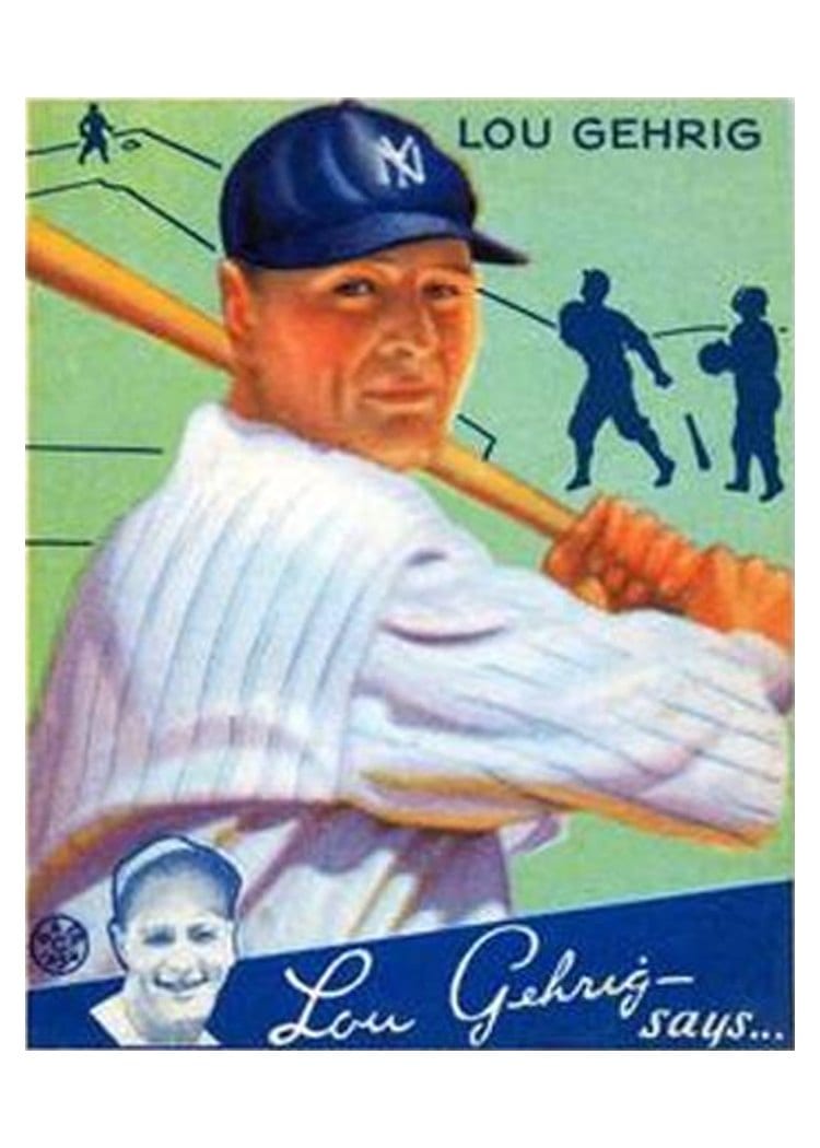 1934 Goudey Lou Gehrig #61 card