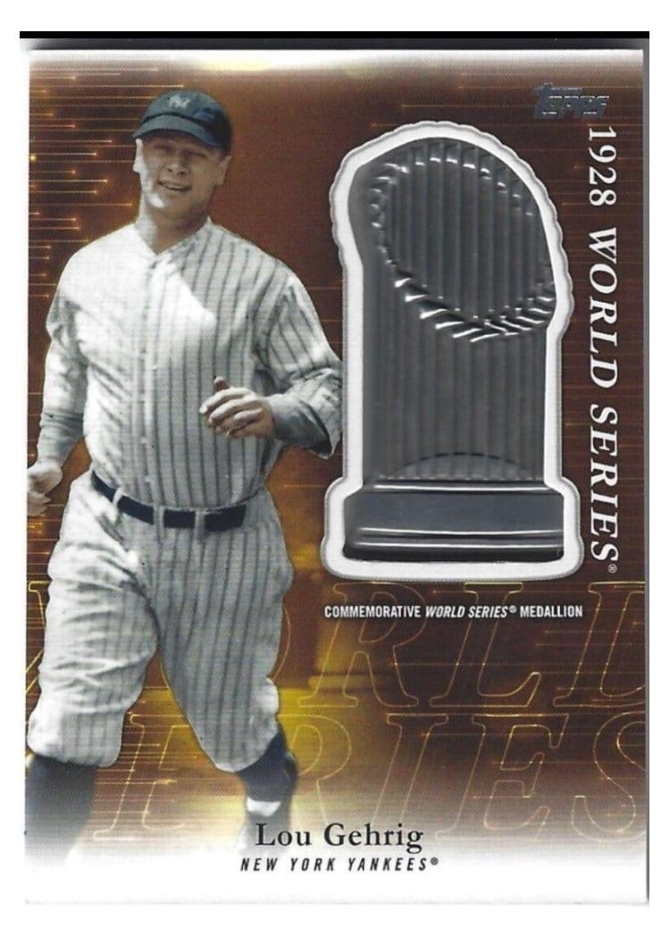 2023 Topps Update Commemorative Postseason Trophy Medallions Lou Gehrig #PTM-LG card