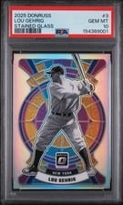 2025 Donruss Stained Glass Lou Gehrig #3 card