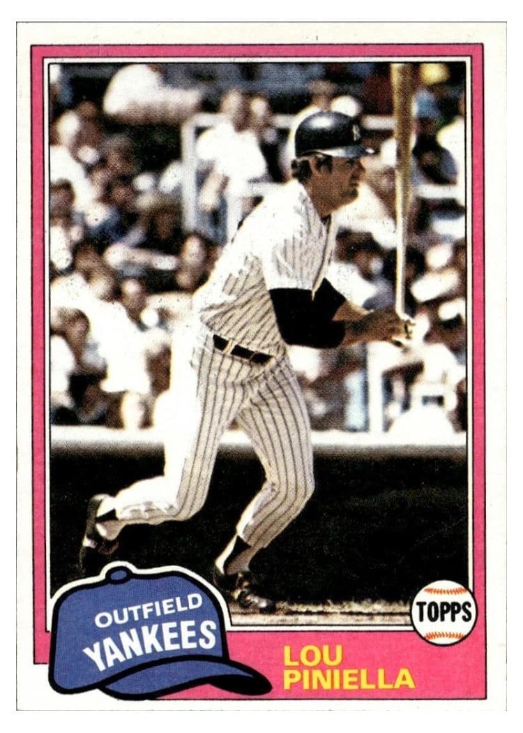 1981 Topps Lou Piniella #724 card