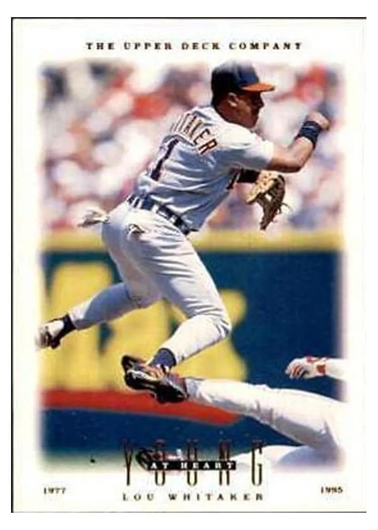 1996 Upper Deck Lou Whitaker #107 card