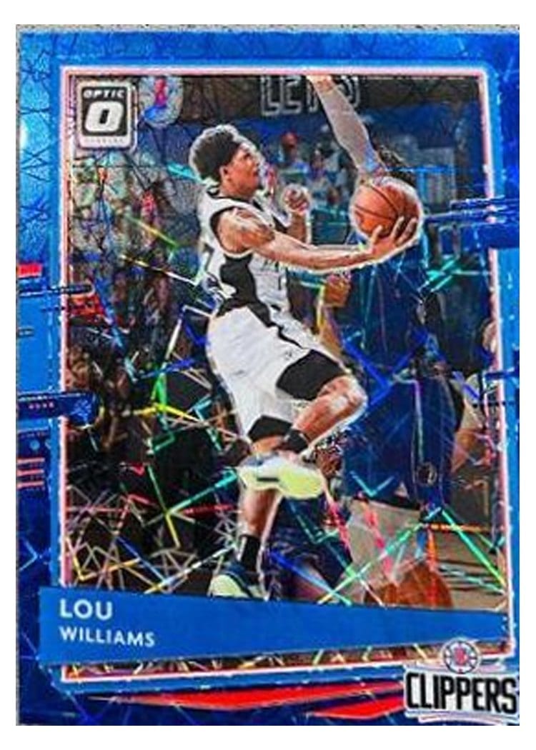 2020-21 Donruss Optic Base Set Lou Williams Blue Velocity #14 card