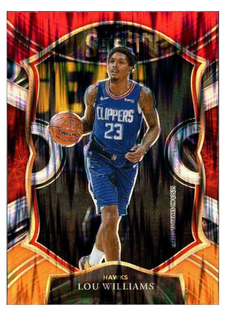 2020-21 Panini Select Base Set Lou Williams Red White Orange Flash #3 card