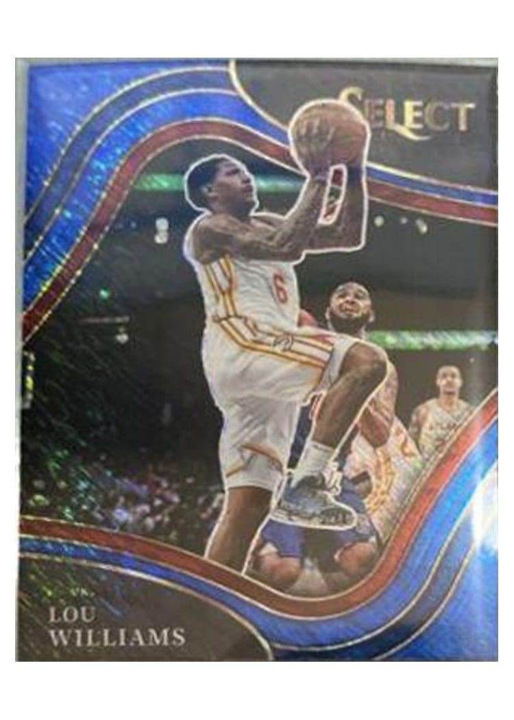 2021-22 Panini Select Base Set Lou Williams Blue Shimmer #239 card