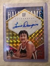 2023-24 Panini Phoenix Hall of Fame Autographs Louie Dampier #HFA-LDM card