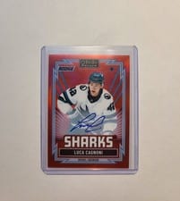 2025-26 O-Pee-Chee Platinum Retro Red Auto Luca Cagnoni #R-85 card