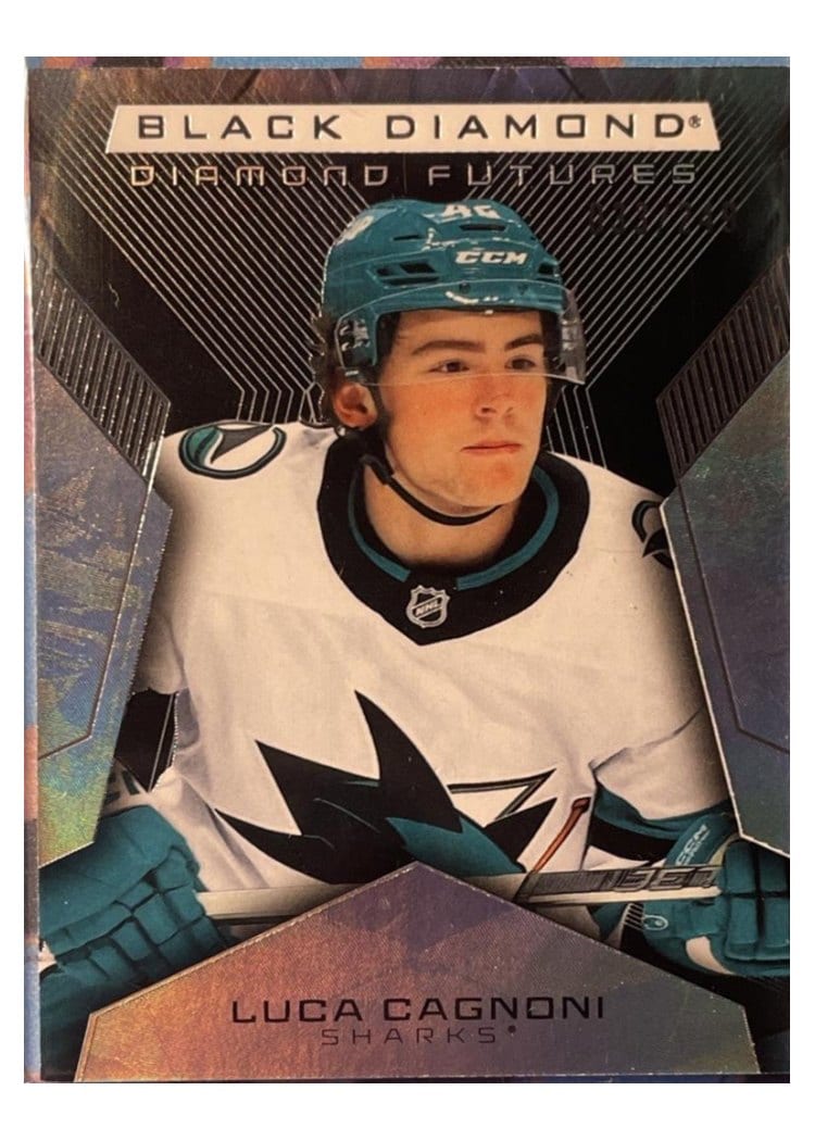 2025-26 Upper Deck Black Diamond Diamond Futures Luca Cagnoni #BDF-LC card