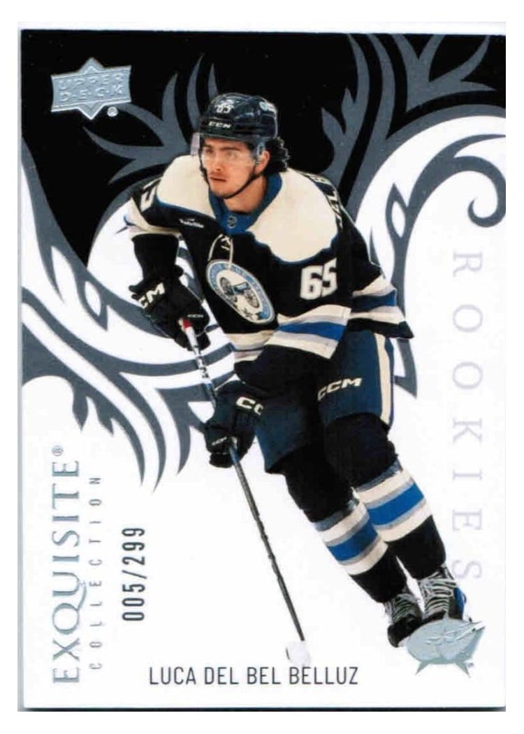 2024-25 Upper Deck Ice Exquisite Collection Rookies Luca Del Bel Belluz #R-24 card