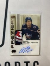 2024-25 Upper Deck Premier Acetate Auto Patch Rookies Luca Del Bel Belluz #AR-LD card