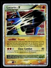 2007 Mysterious Treasures Lucario LV.X #122 card