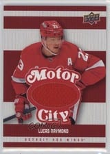 2025-26 Upper Deck Detroit Red Wings Centennial Motor City Materials Lucas Raymond #MCM-LR