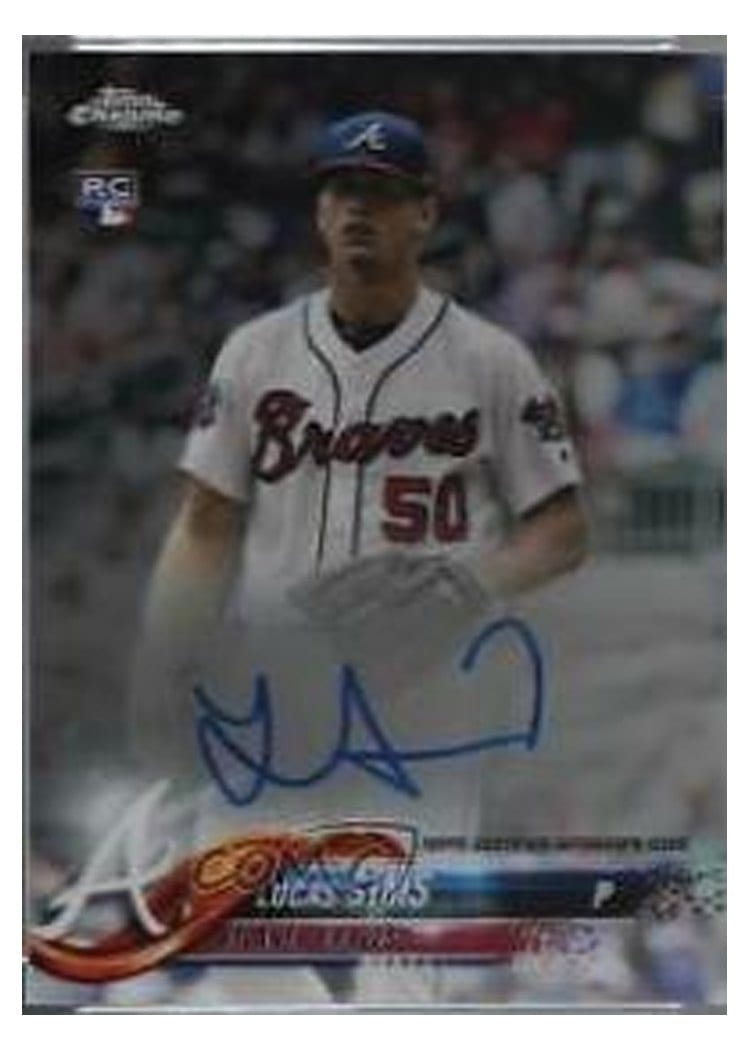 2018 Topps Chrome Rookie Autographs Lucas Sims #RA-LS card