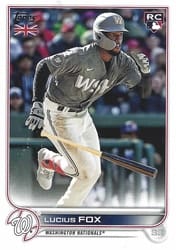 2022 Topps UK Edition Base Set Lucius Fox #180 card