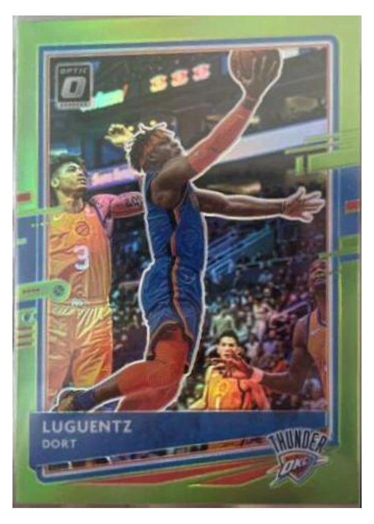 2020-21 Donruss Optic Base Set Luguentz Dort Lime Green #94 card