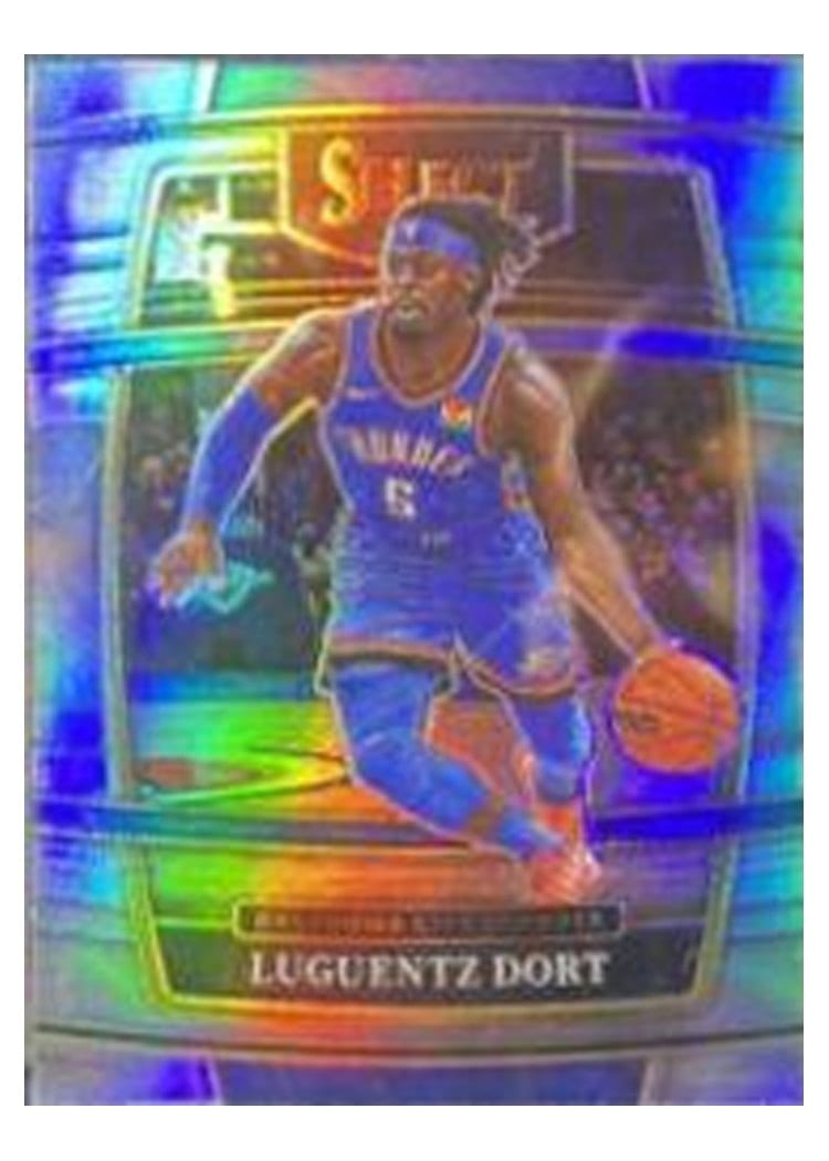 2021-22 Panini Select Base Set Luguentz Dort Blue Prizm #2 card