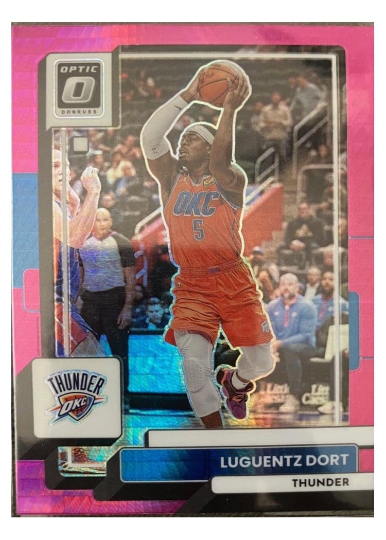 2022-23 Donruss Optic Base Set Luguentz Dort Hyper Pink #39 card