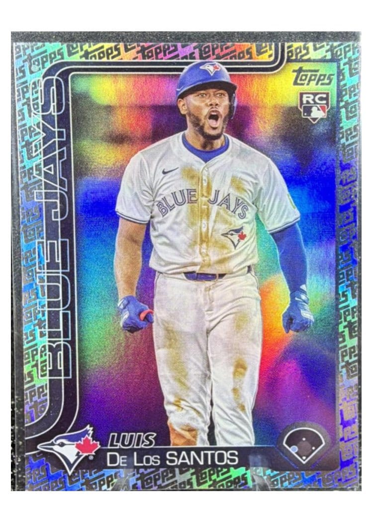 2025 Topps Base Set Luis De Los Santos Topps Foil Pattern #13 card
