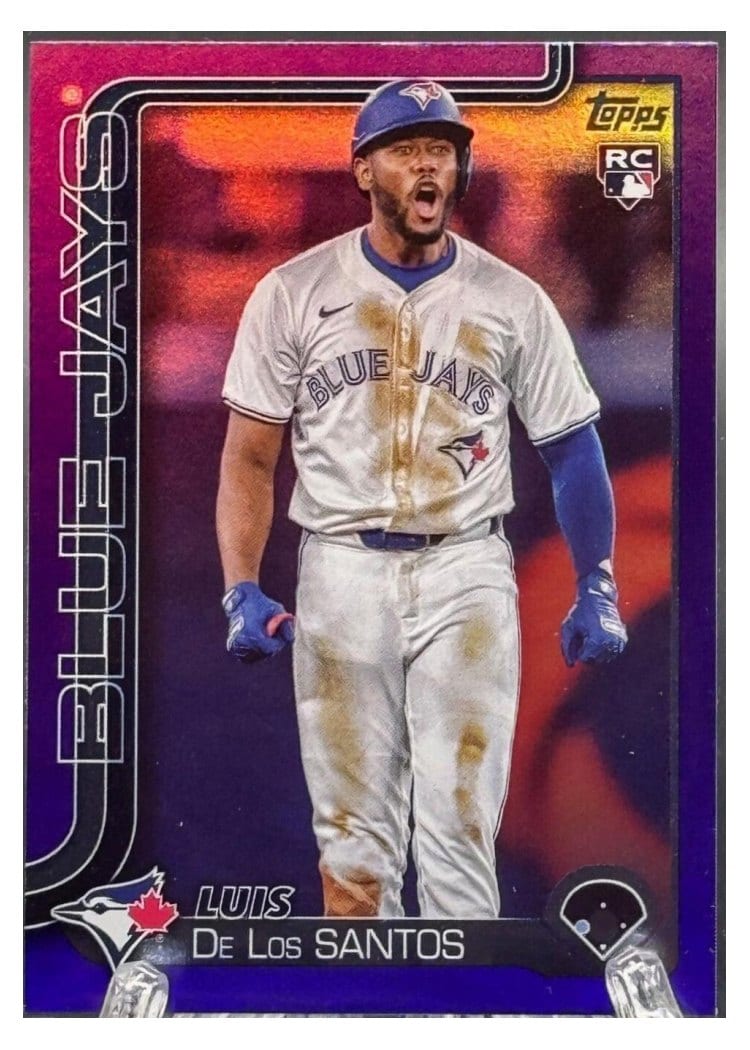 2025 Topps Base Set Luis De Los Santos Purple Rainbow #13 card