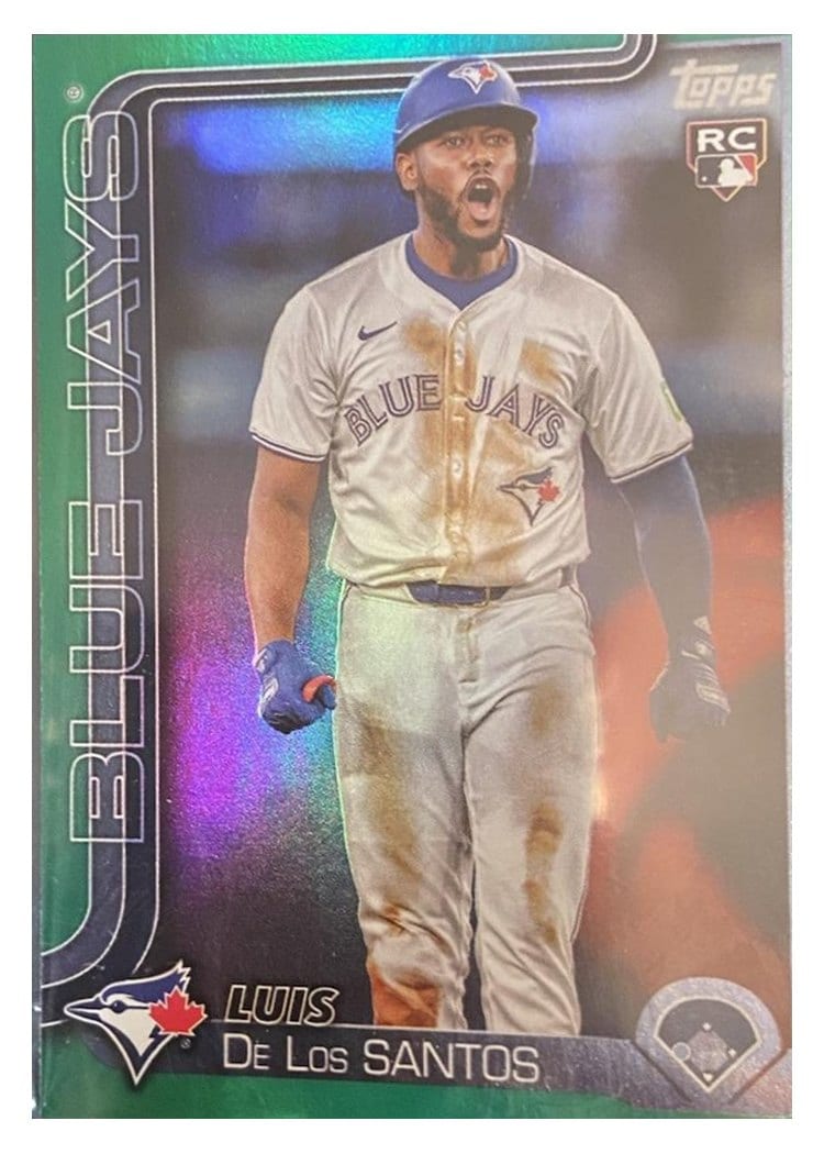 2025 Topps Base Set Luis De Los Santos Green Rainbow #13 card