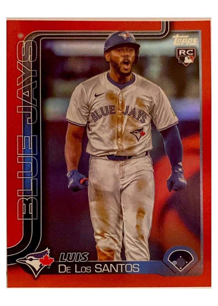 2025 Topps Base Set Luis De Los Santos Red Foil #13 card