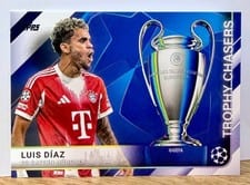 2025-26 Topps UEFA Club Competitions Trophy Chasers Luis Diaz #TC-31 card