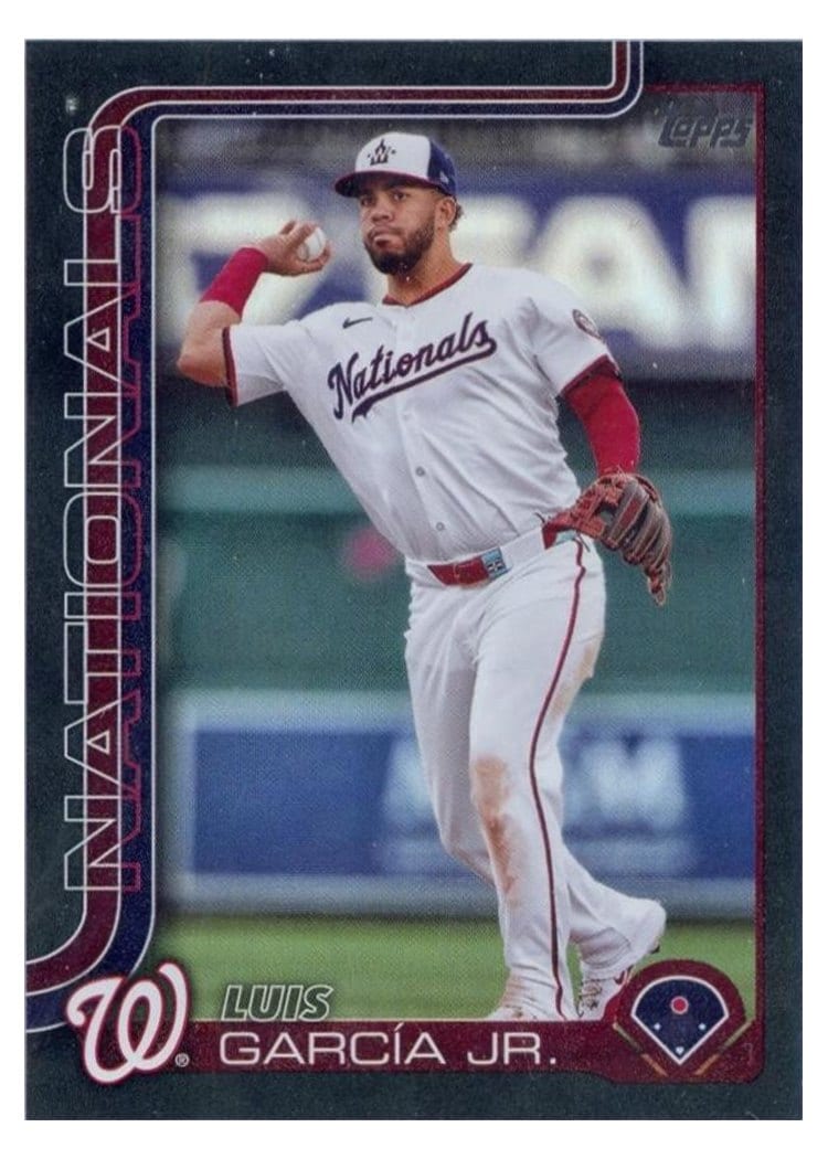 2025 Topps Base Set Luis García Jr. Black Foil #9 card