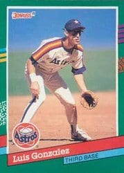 1991 Donruss Base Set Luis Gonzalez #690 card
