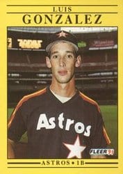 1991 Fleer Base Set Luis Gonzalez #507 card
