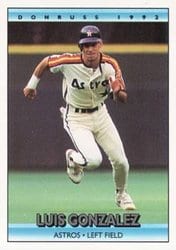 1992 Donruss Base Set Luis Gonzalez #270 card