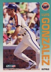 1992 Fleer Base Set Luis Gonzalez #434 card
