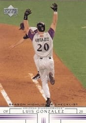 2002 Upper Deck Base Set Luis Gonzalez #736 card