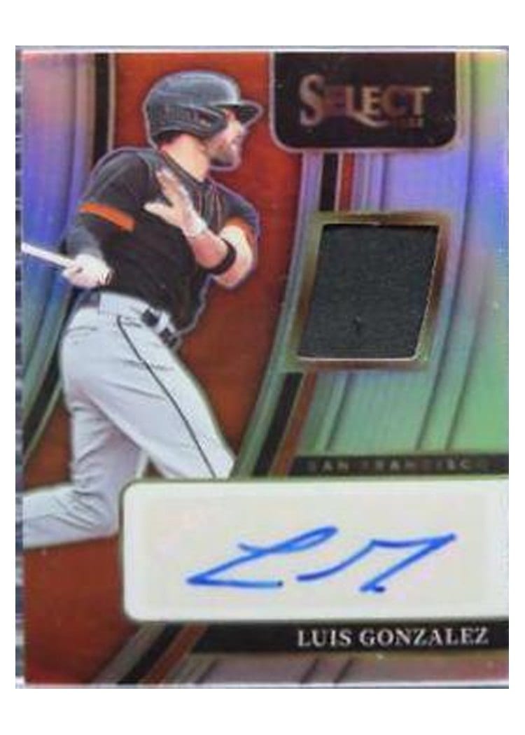 2022 Panini Select Signature Materials Luis Gonzalez #SM-LG card
