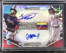 2024 Bowman Chrome International Impact Autographs Luis Guanipa / Jose Perdomo #II-GP card