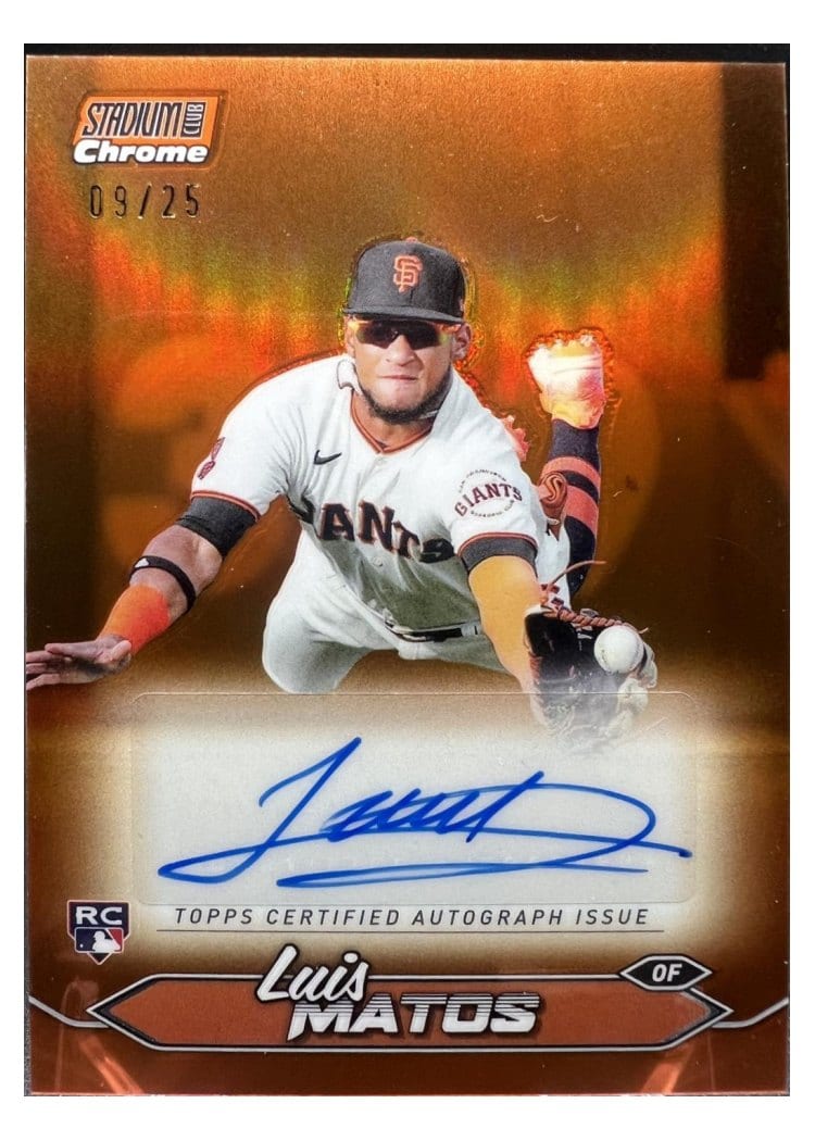 2024 Stadium Club Chrome Autographs Luis Matos #SCCA-LM card