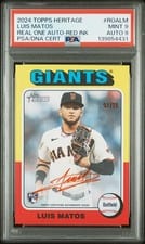 2024 Topps Heritage Real One Autograph Luis Matos #ROALM card