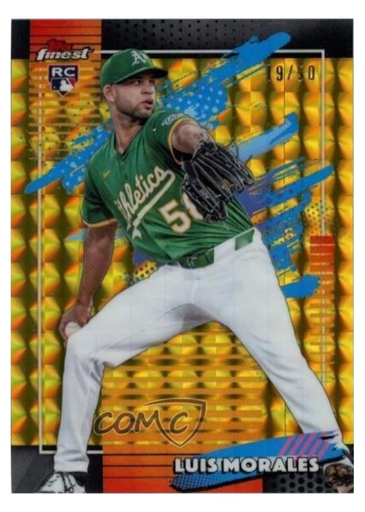 2026 Topps Finest Luis Morales Gold Geometric Refractor #144 card
