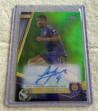 2024 Topps Chrome MLS Autograph Luis Muriel Neon Green Refractor #CA-LU card