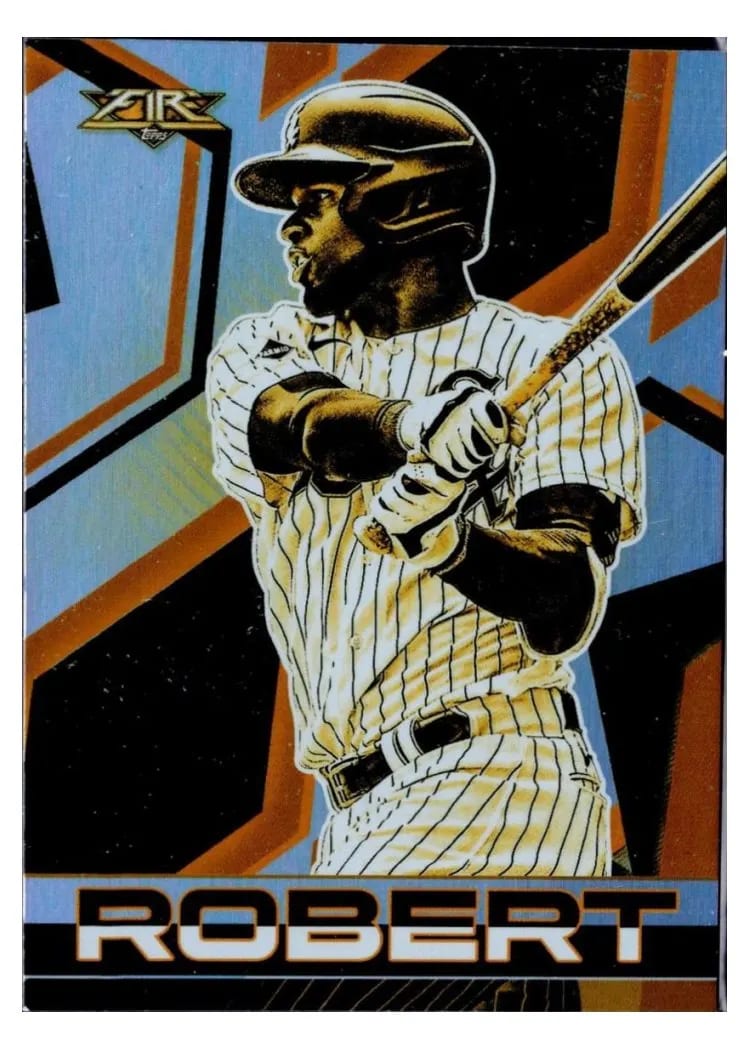 2021 Topps Fire Base Set Luis Robert #9 card